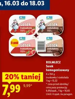 Lidl Serek homogenizowany truskawka oferta