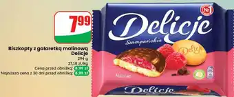 Dino Biszkopty z galaretką malinową Delicje oferta