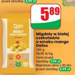 Dino Migdały w białej czekoladzie o smaku mango Deliss oferta