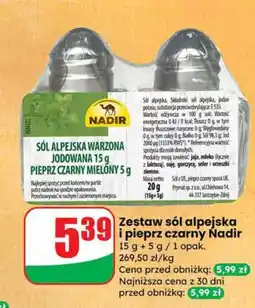 Dino Zestaw sól alpejska i pieprz czarny Nadir oferta
