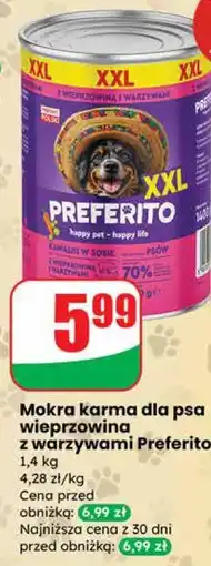 Dino Mokra karma dla psa wieprzowina z warzywami Preferito oferta