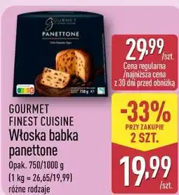 ALDI GOURMET FINEST CUISINE Włoska babka panettone oferta