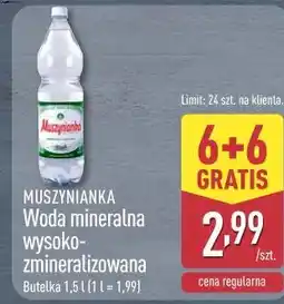 ALDI MUSZYNIANKA Woda mineralna wysokozmineralizowana oferta