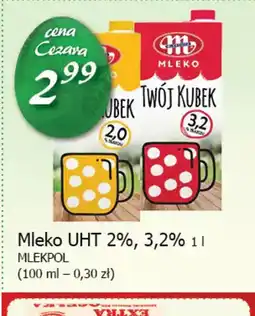Cezar Delikatesy Mleko UHT Mlekpol oferta