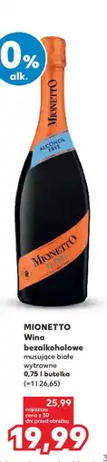Kaufland MIONETTO Wino bezalkoholowe musujące białe wytrawne oferta