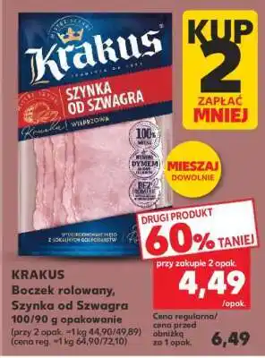 Kaufland KRAKUS Boczek rolowany, Szynka od SzWagra 100/90 g opakowanie oferta