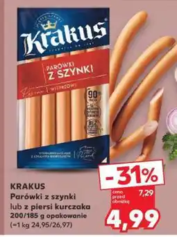 Kaufland KRAKUS Parówki z szynki lub z piersi kurczaka oferta