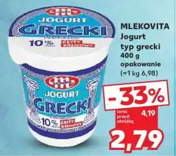Kaufland MLEKOVITA Jogurt typ grecki 400 g opakowanie oferta