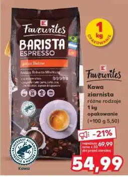 Kaufland Kawa ziarnista różne rodzaje 1 kg opakowanie oferta