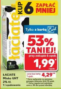 Kaufland ŁACIATE Mleko UHT 2 % tl oferta