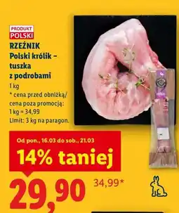 Lidl Polski królik - tuszka z podrobami oferta