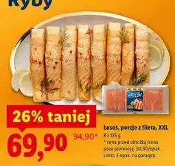 Lidl Łosoś, porcje z fileta, XXL oferta
