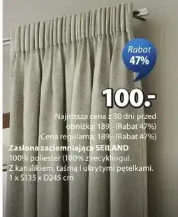 JYSK Zasłona zaciemniająca Seiland oferta