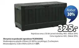 JYSK Skrzynia na poduszki ogrodowe Fejenseng wodoodporna. Plastik z filtrem UV oferta