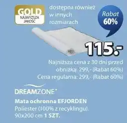 JYSK Mata ochronna Efjorden poliester (100% z recyklingu) 90x200cm oferta