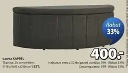 JYSK Ławka Kappel tkanina. Ze schowkiem oferta