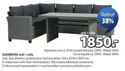 JYSK Agermose stół + sofa stół, drewno syntetyczne i technorattan oferta
