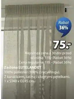 JYSK Zasłona Lutelandet oferta