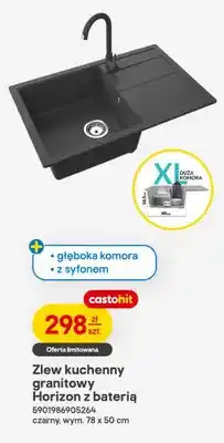 Castorama Zlew kuchenny granitowy Horizon z baterią oferta