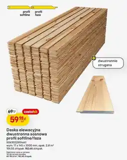 Castorama Deska elewacyjna dwustronna sosnowa profil softline/faza oferta