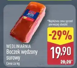 ALDI Boczek wędzony surowy oferta