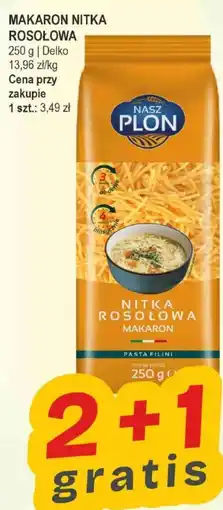 Słoneczko Nasz Plon Makaron Nitka Rosolowa oferta