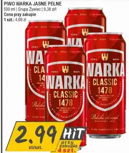 Słoneczko Piwo Warka Jasne Pełne oferta