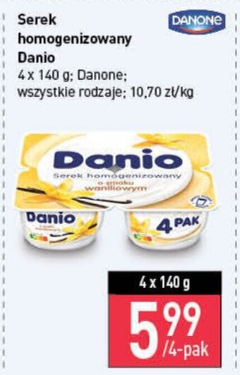 Stokrotka Serek homogenizowany Danio 4x140g oferta