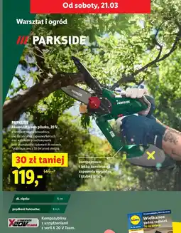 Lidl PARKSIDE Akumulatorowa pilarka, 20 V oferta