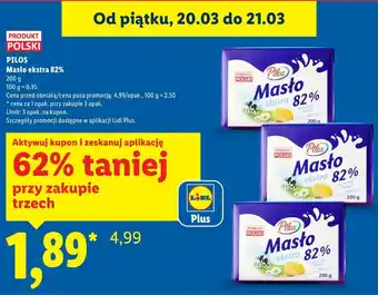 Lidl PILOS Masło ekstra 82% oferta