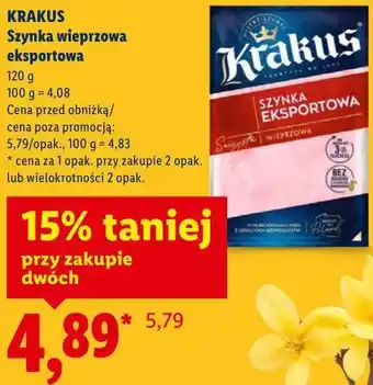 Lidl KRAKUS Szynka wieprzowa eksportowa oferta