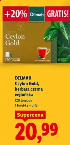 Lidl DILMAH Ceylon Gold, herbata czarna cejlońska oferta