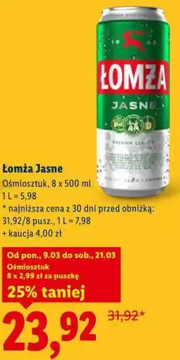 Lidl Łomża Jasne oferta