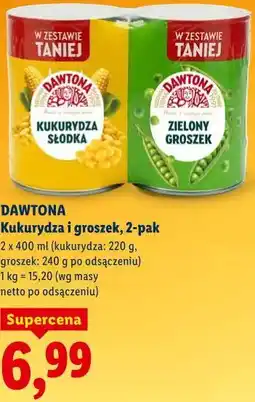 Lidl Dawtona Kukurydza i groszek, 2-pak oferta