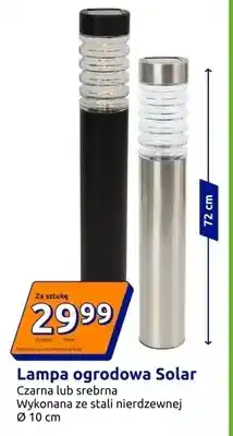Action Lampa ogrodowa Solar czarna lub srebrna oferta