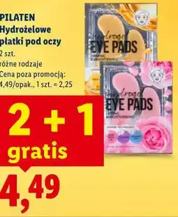 Lidl PILATEN Hydrożelowe płatki pod oczy oferta