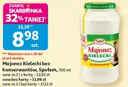 Auchan Majonez Kielecki bez konserwantów, Społem oferta