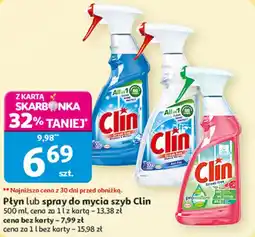 Auchan Płyn lub spray do mycia szyb Clin oferta