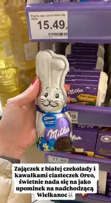 Dino Zając z białej czekolady z kawałkami ciasteczek Oreo oferta