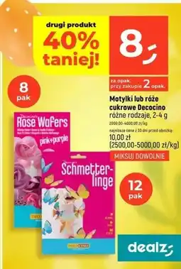 Dealz Motylki lub róże cukrowe różne rodzaje oferta