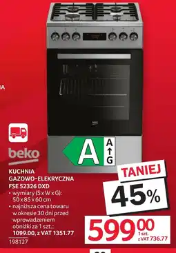 Selgros Kuchenka gazowo-elektryczna Beko oferta