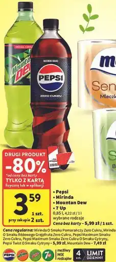Intermarche Pepsi, Mirinda, Mountain Dew, 7 Up oferta