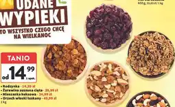 Intermarche Rodzynka, Żurawina suszona cięta, Mieszanka keksowa, Orzech włoski łuskany oferta
