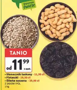 Intermarche Słonecznik łuskany, Fistaszki, Śliwka suszona oferta