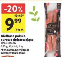 Intermarche Kiełbasa polska surowa dojrzewająca BALCERZAK oferta