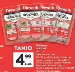 Intermarche Kiełbasa OLEWNIK plastry wybrane rodzaje oferta