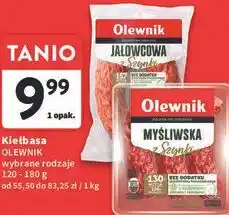Intermarche Kiełbasa OLEWNIK wybrane rodzaje oferta