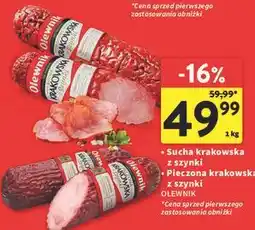 Intermarche Sucha krakowska z szynki / Pieczona krakowska z szynki OLEWNIK oferta