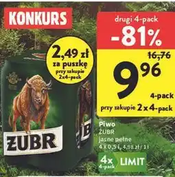 Intermarche Piwo ŻUBR jasne pełne oferta
