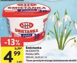 Intermarche Śmietana MLEKOVITA Polska 30% oferta